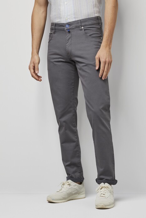 Meyer M5 Slim Super Stretch Organic Cotton Blend Broek Grijs