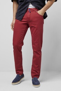 Meyer M5 Slim Super Stretch Organic Cotton Blend Broek Rood