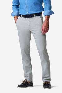 Meyer New York Casual Lightweight Two-Tone Look Organic Cotton Stretch Broek Licht Grijs