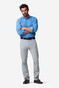 Meyer New York Casual Lightweight Two-Tone Look Organic Cotton Stretch Broek Licht Grijs