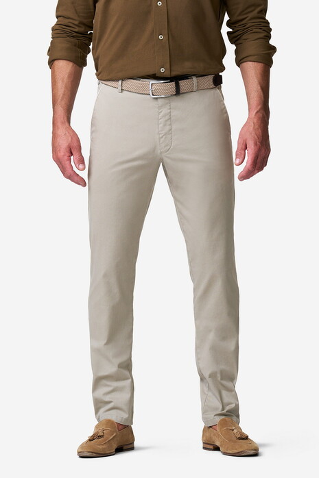 Meyer New York Casual Lightweight Two-Tone Look Organic Cotton Stretch Pants Stone Beige