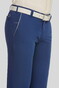 Meyer New York Comfort Stretch Flat-Front Broek Blauw