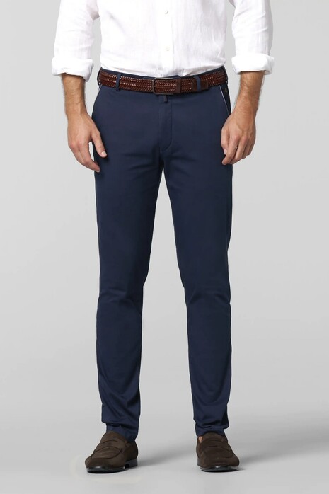 Meyer New York Exclusive Fine Satin Pima Cotton Kapok Broek Marine