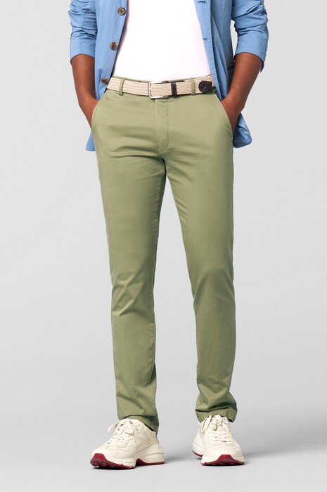Meyer New York Exclusive Fine Satin Pima Cotton Kapok Broek Olive