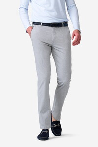 Meyer New York Fine Pima Cotton Satin Kapok Subtle Texture Pattern Broek Licht Grijs