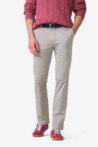 Meyer New York Fine Pima Cotton Satin Kapok Subtle Texture Pattern Broek Taupe