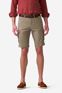 Meyer Orlando Cargo Solid Color Organic Cotton Subtle Stretch Bermuda Brown