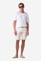 Meyer Orlando Cargo Solid Color Organic Cotton Subtle Stretch Bermuda Licht Beige
