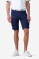 Meyer Orlando Cargo Solid Color Organic Cotton Subtle Stretch Bermuda Marine Blauw