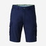 Meyer Orlando Cargo Solid Color Organic Cotton Subtle Stretch Bermuda Marine Blauw