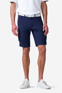 Meyer Orlando Cargo Solid Color Organic Cotton Subtle Stretch Bermuda Marine Blue
