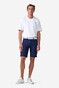 Meyer Orlando Cargo Solid Color Organic Cotton Subtle Stretch Bermuda Marine Blue