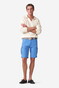 Meyer Orlando Cargo Solid Color Organic Cotton Subtle Stretch Bermuda Royal Blue