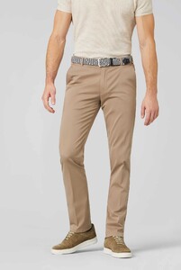 Meyer Oslo Modern Fairtrade Cotton Flatfront Flex Broek Camel