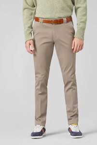 Meyer Oslo Modern Fairtrade Cotton Flatfront Flex Broek Taupe