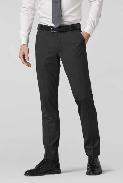 Meyer Oslo Tropical Wool Travel Flex Waistband 4-Way-Stretch Broek Antraciet