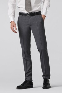 Meyer Oslo Tropical Wool Travel Flex Waistband 4-Way-Stretch Pants Mid Grey