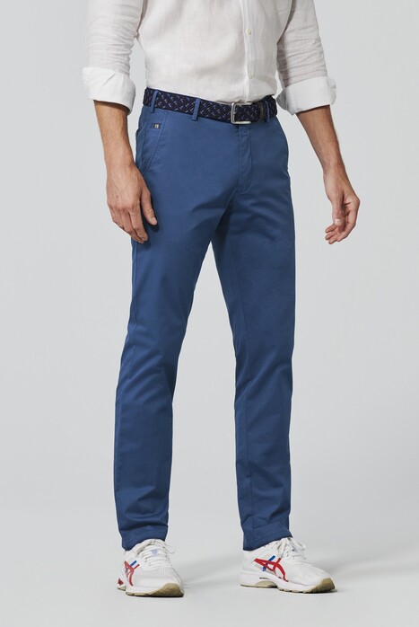 Meyer Roma Fairtrade Cotton Flatfront Broek Blauw