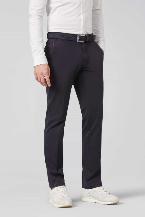 Meyer Roma Fairtrade Cotton Flatfront Broek Navy