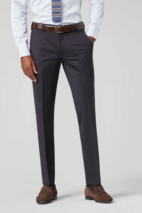 Meyer Roma Fine Gabardine Wool 4-Way-Stretch Broek Navy