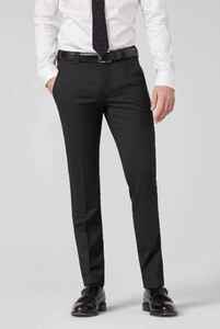 Meyer Roma Fine Gabardine Wool 4-Way-Stretch Broek Zwart