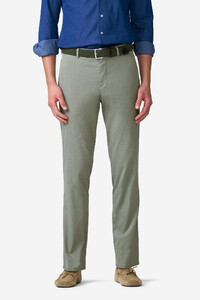 Meyer Roma Organic Cotton Subtle Stretch Fine Details Summer Cotelé Broek Olive
