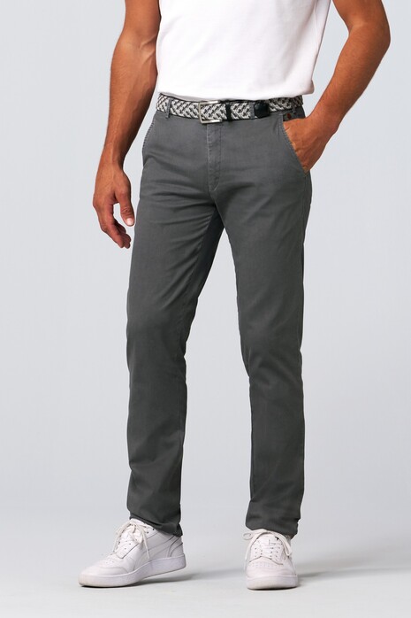 Meyer Roma Uni Micro Texture Subtle Stretch Broek Grijs