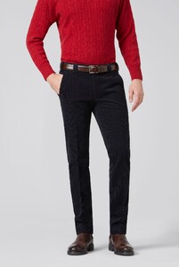 Meyer Roma Wool Cord Corduroy Broek Navy