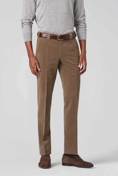 Meyer Roma Wool Cord Corduroy Broek Taupe