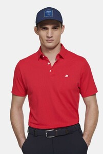 Meyer Rory High Performance Piqué Look Texture Polo Rood
