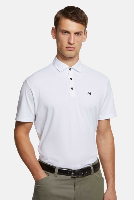 Meyer Rory High Performance Piqué Look Texture Polo Wit
