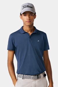 Meyer Scottie High Performance Piqué Structure 4-Way Stretch Polo Blauw
