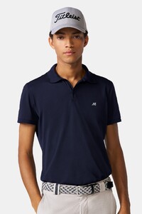 Meyer Scottie High Performance Piqué Structure 4-Way Stretch Polo Navy