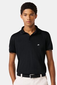 Meyer Scottie High Performance Piqué Structure 4-Way Stretch Poloshirt Black