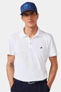 Meyer Scottie High Performance Piqué Structure 4-Way Stretch Poloshirt White