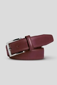 Meyer Stretchleren Uni Color Riem Bordeaux