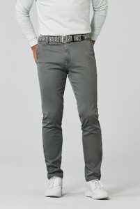 Meyer Tokyo Micro Texture Superstretch Organic Cotton Broek Olive Grey