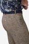 Meyer Tone-on-Tone Comfort Stretch Check Broek Bruin