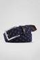 Meyer Woven Texture Stretch Belt Marine-Blue
