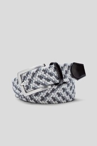 Meyer Woven Texture Stretch Riem Grijs-Multi