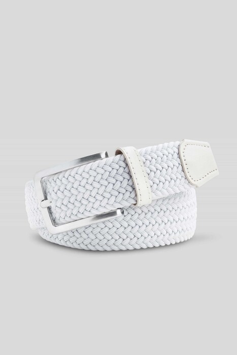 Meyer Woven Texture Stretch Riem Wit