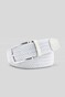 Meyer Woven Texture Stretch Riem Wit
