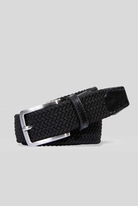 Meyer Woven Texture Stretch Riem Zwart