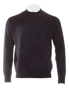 Paul & Shark 140S Superfine Merino Wool Crewneck Trui Donker Blauw