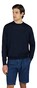 Paul & Shark 140S Superfine Merino Wool Crewneck Trui Donker Blauw