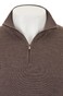 Paul & Shark 140S Superfine Merino Wool Half Zip Trui Coffee Quartz