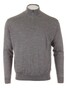 Paul & Shark 140S Superfine Merino Wool Half Zip Trui Pewter