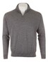 Paul & Shark 140S Superfine Merino Wool Half Zip Trui Pewter
