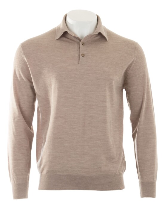 Paul & Shark 140S Superfine Merino Wool Polo Trui Humus