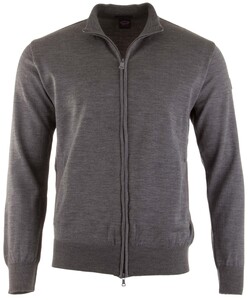 Paul & Shark Basic Merino Extrafine Zipper Vest Midden Grijs
